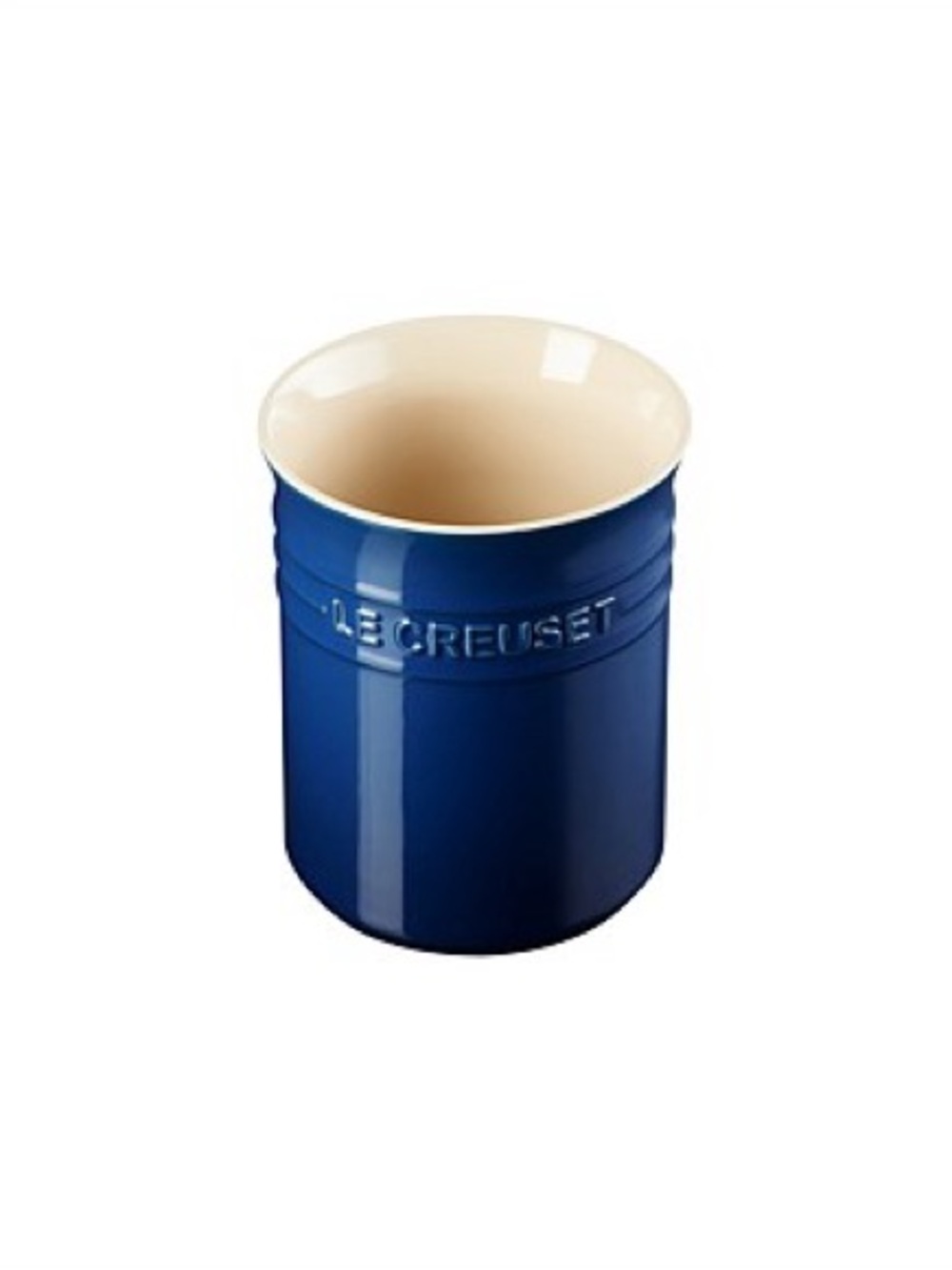 Le Creuset Cobalt Blue Ceramic Utensil Crock with Cream Interior